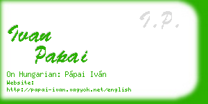 ivan papai business card
